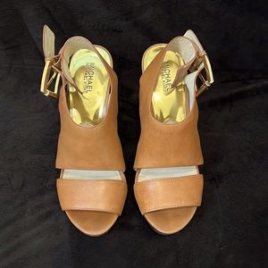 Michael Kors Heels - Size 9 - Tan/Brown Leather
